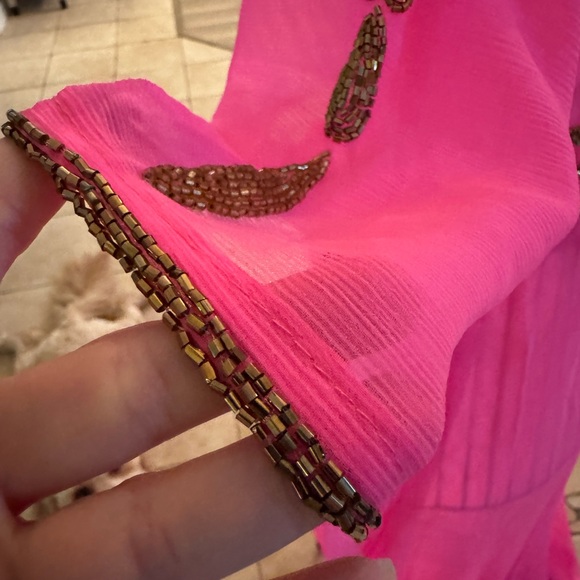 Hand Beaded Kaftan Farasha Maxi Dress NWOT - Picture 4 of 7